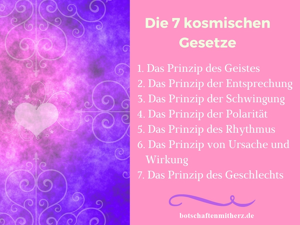 Die 7 Kosmischen Gesetze | Seelen Botschaften